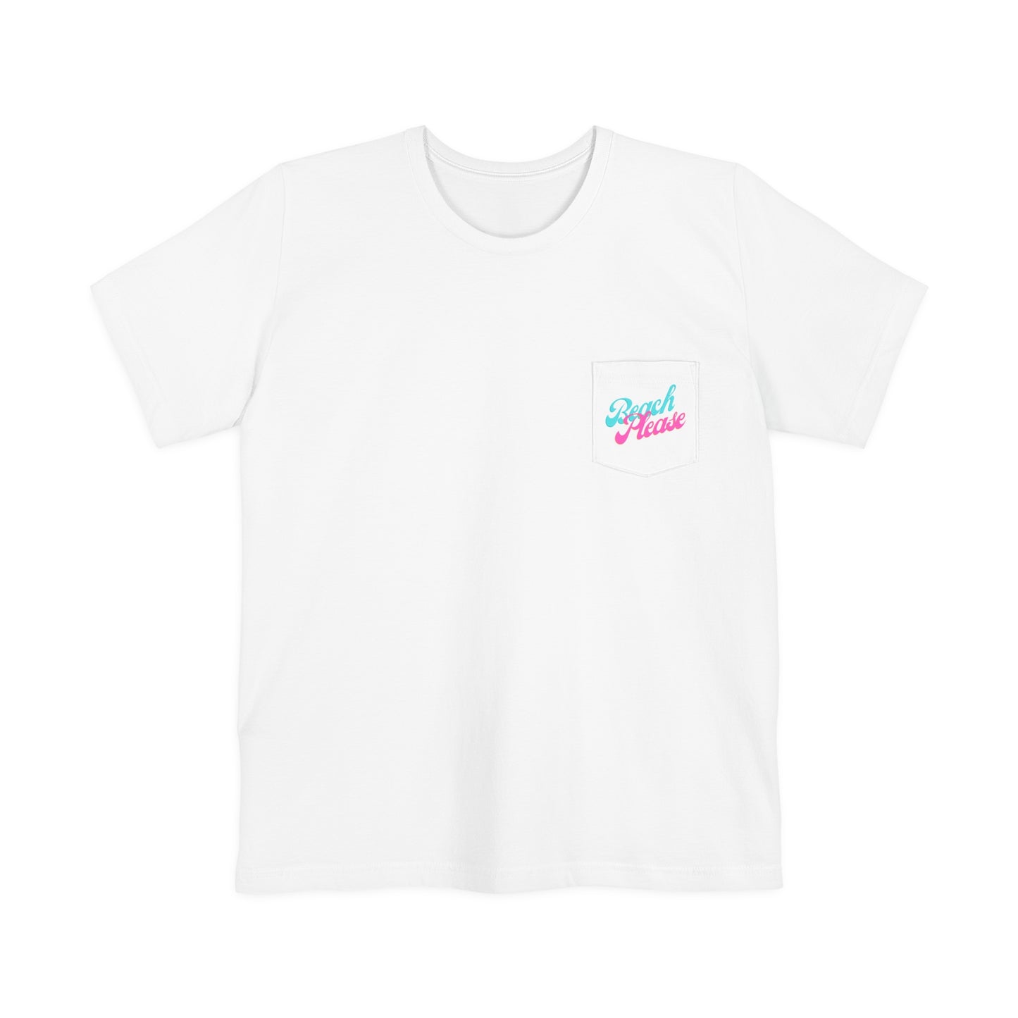 "Beach Please" Flamingo Unisex Pocket Tee