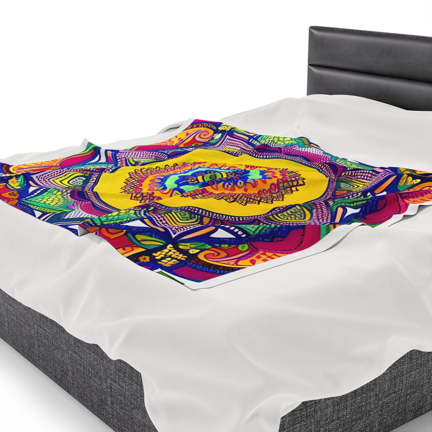 Mandala Velveteen Plush Blanket 50 x 60