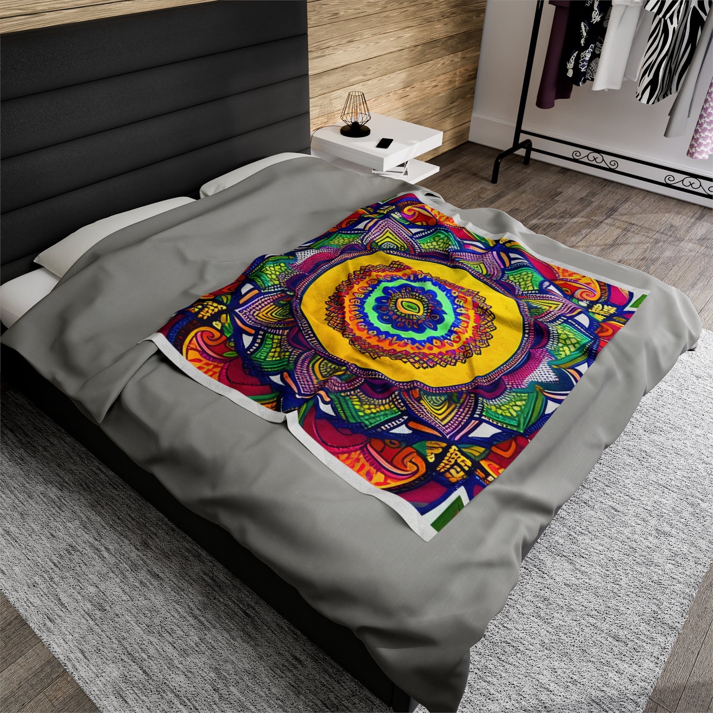 Mandala Velveteen Plush Blanket 50 x 60