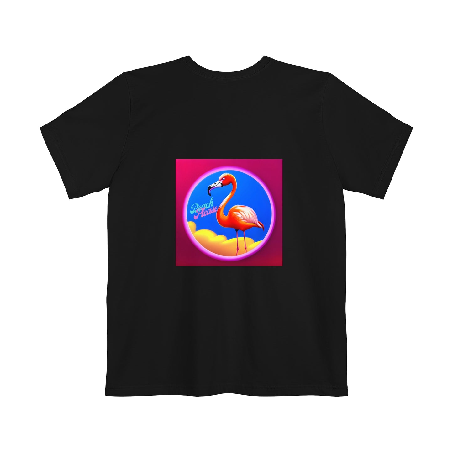 "Beach Please" Flamingo Unisex Pocket Tee