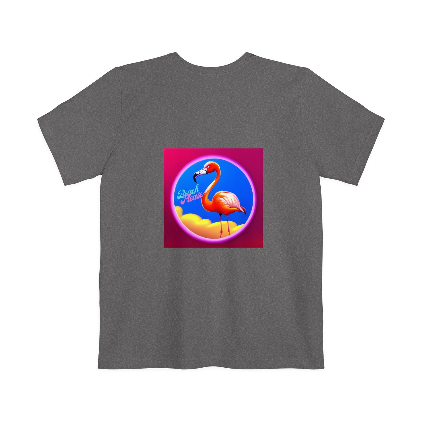 "Beach Please" Flamingo Unisex Pocket Tee