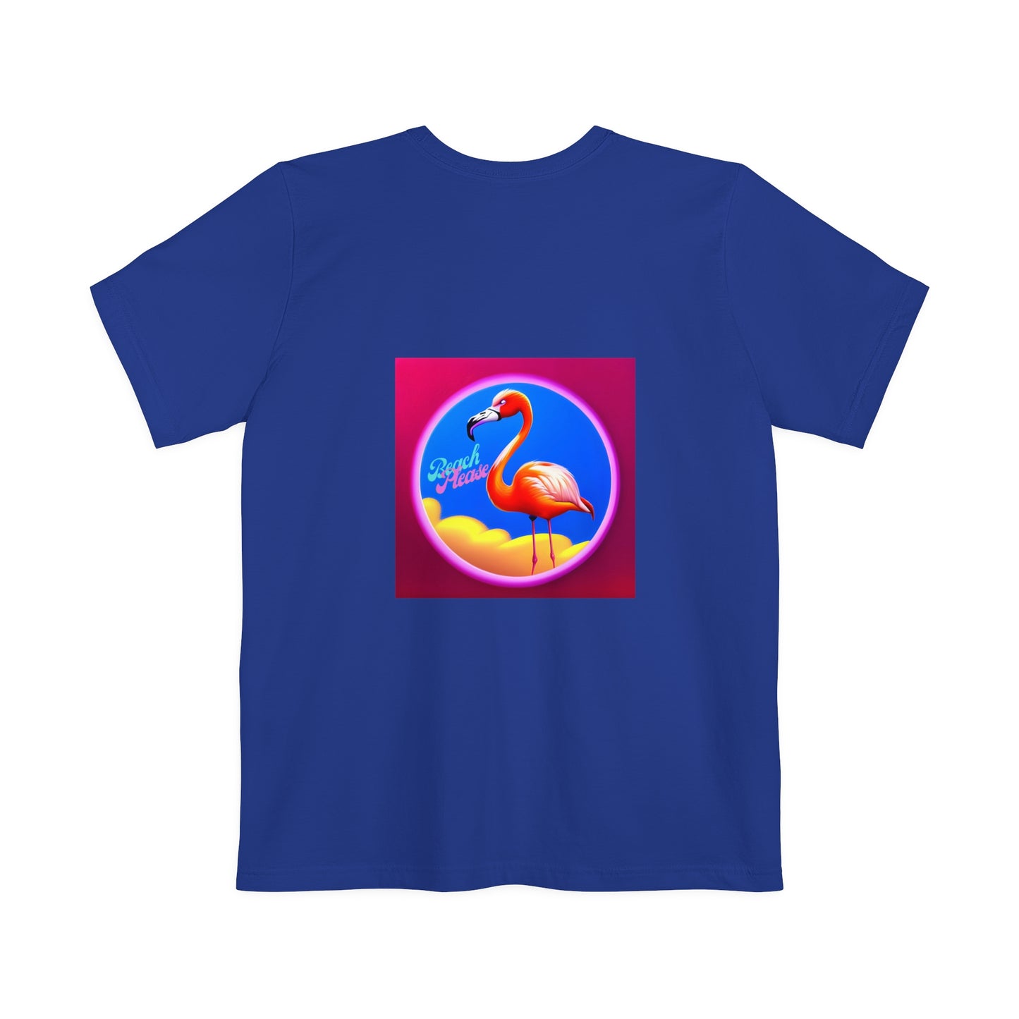 "Beach Please" Flamingo Unisex Pocket Tee