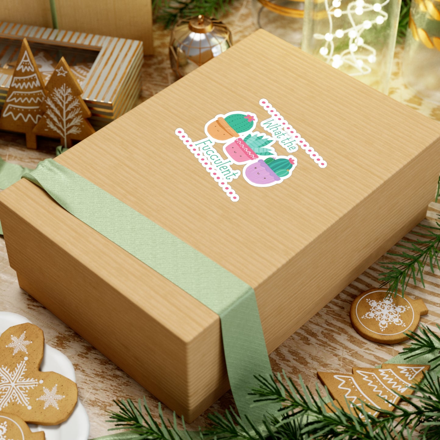 "What the fucculent" Kiss-Cut Vinyl Decals