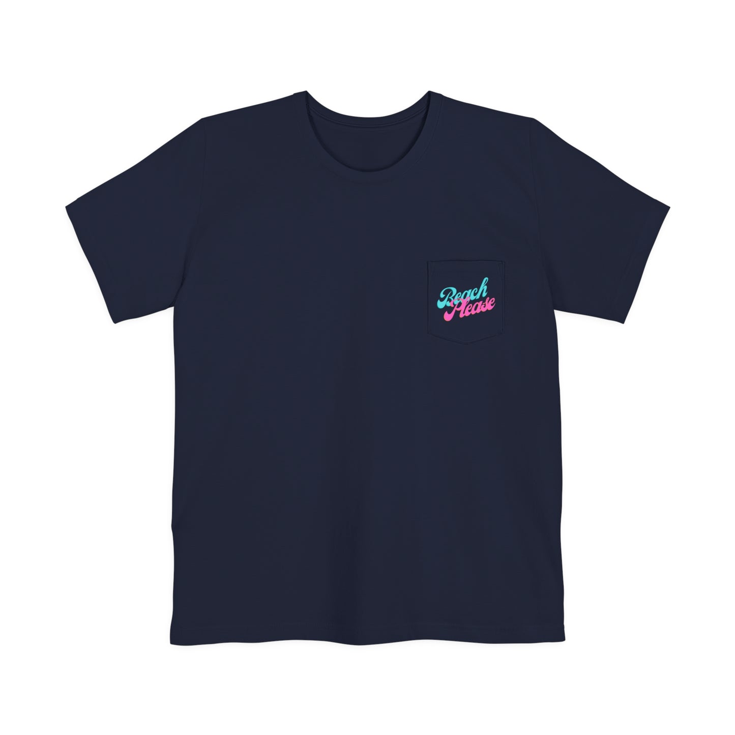 "Beach Please" Flamingo Unisex Pocket Tee