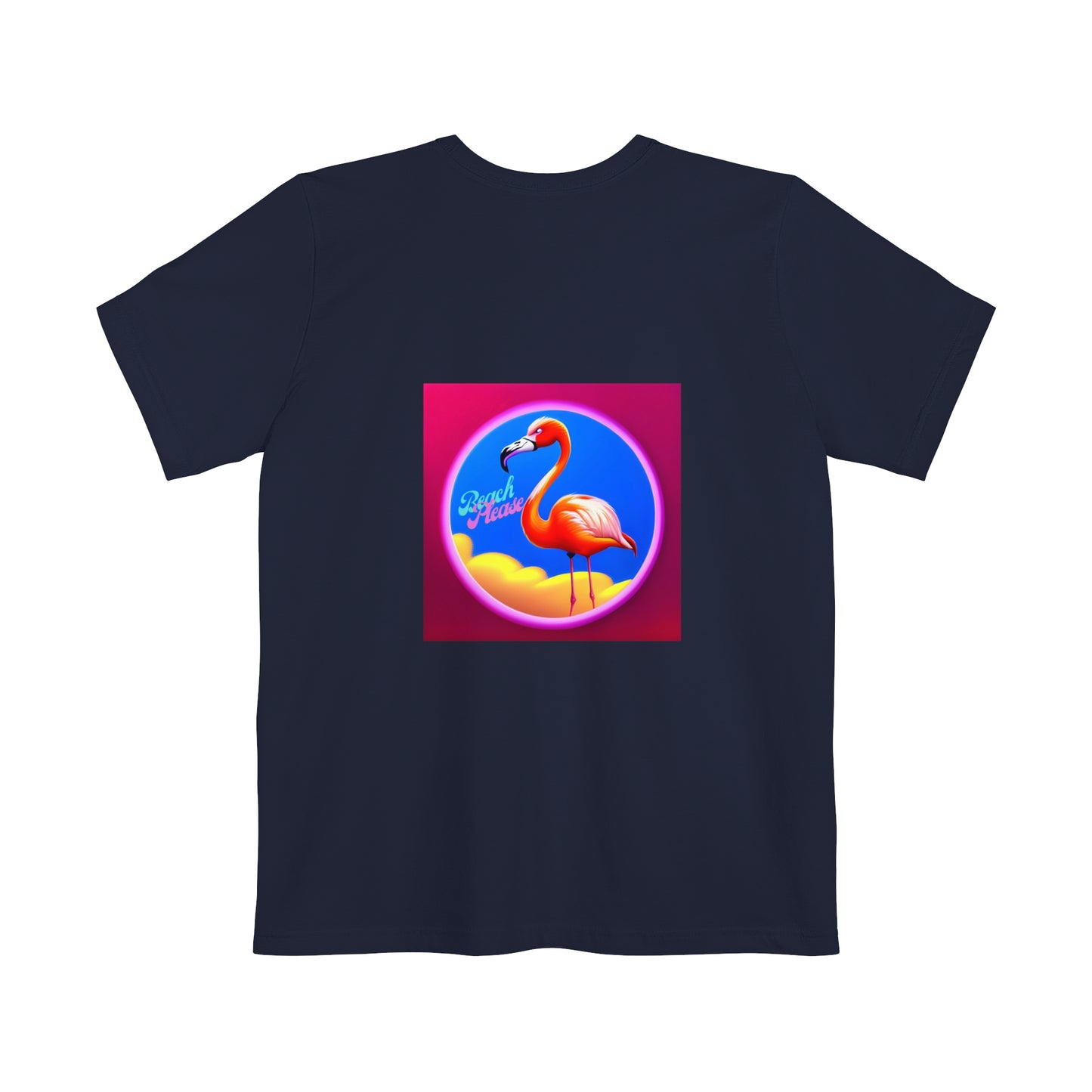 "Beach Please" Flamingo Unisex Pocket Tee