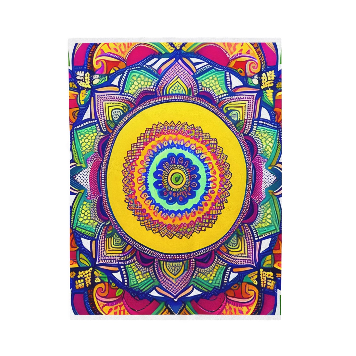 Mandala Velveteen Plush Blanket 50 x 60