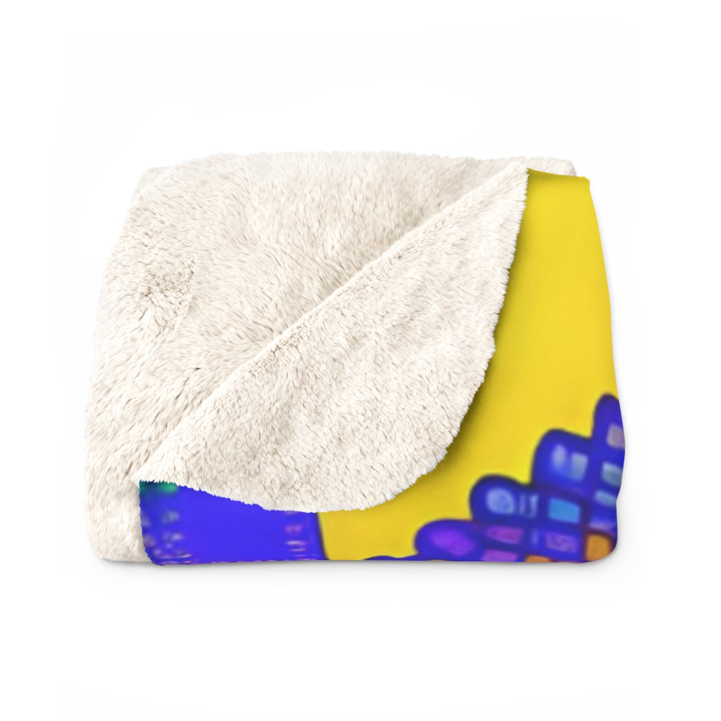 Gold & Purple Mandala Sherpa Fleece Blanket