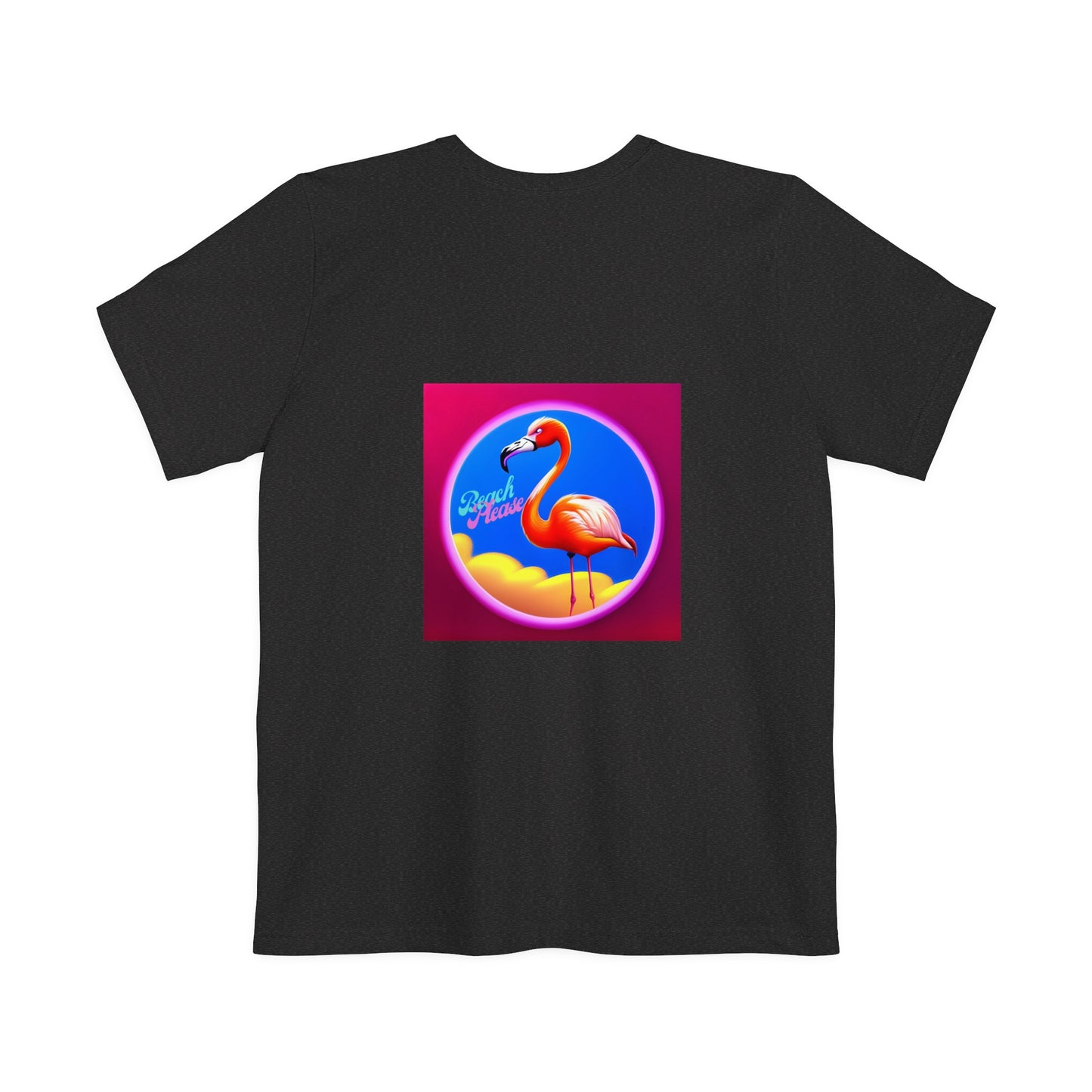 "Beach Please" Flamingo Unisex Pocket Tee