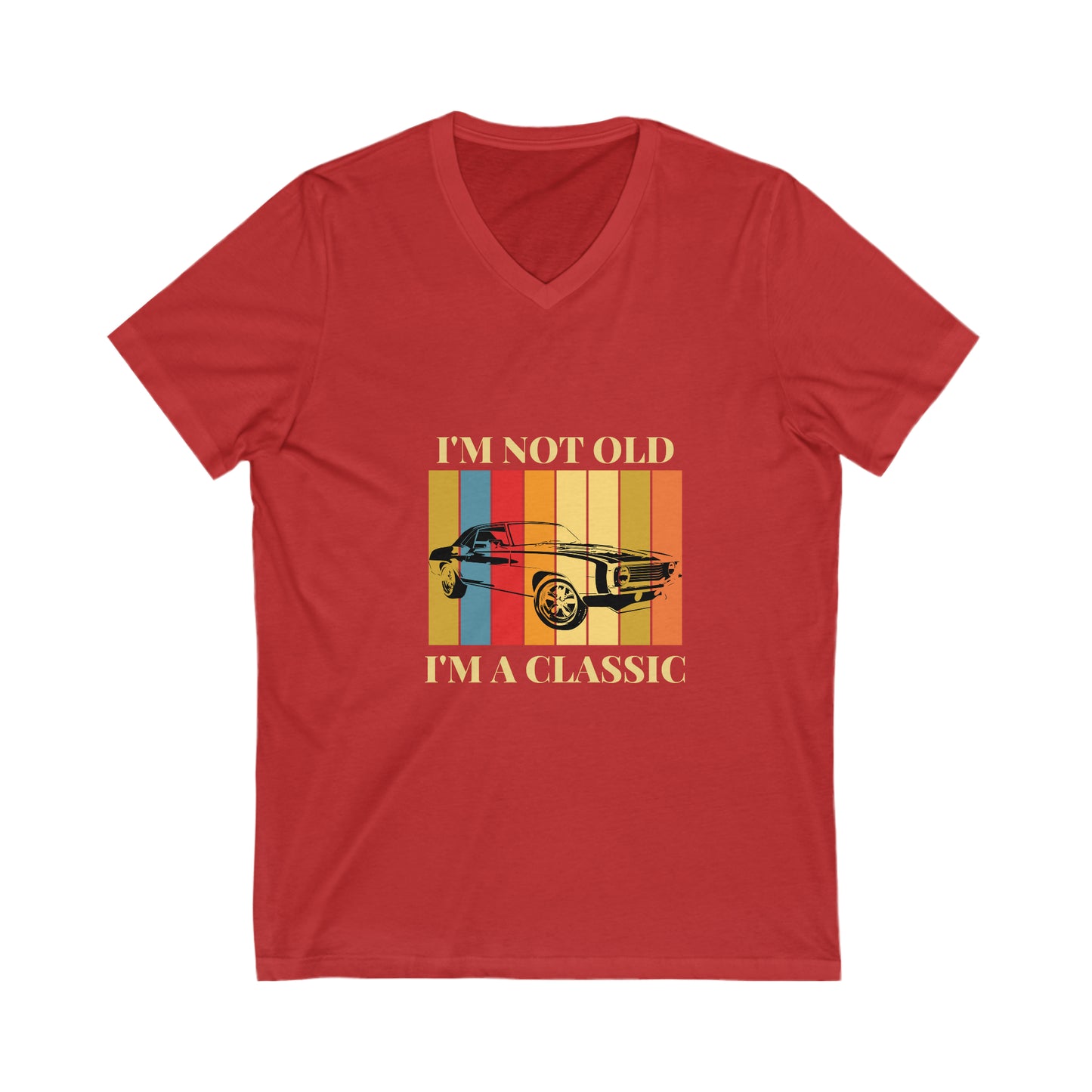"I'm a classic" Unisex Jersey Short Sleeve V-Neck Tee