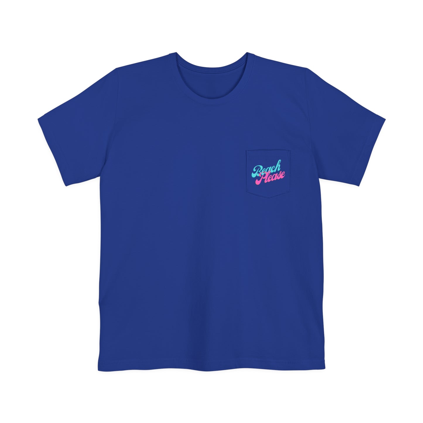 "Beach Please" Flamingo Unisex Pocket Tee