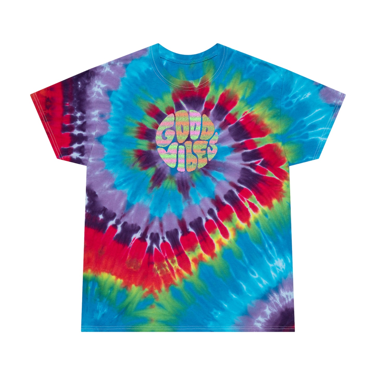 :Good Vibes" Tie-Dye Tee, Spiral