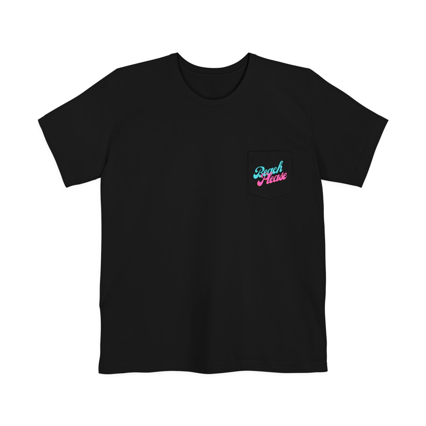 "Beach Please" Flamingo Unisex Pocket Tee